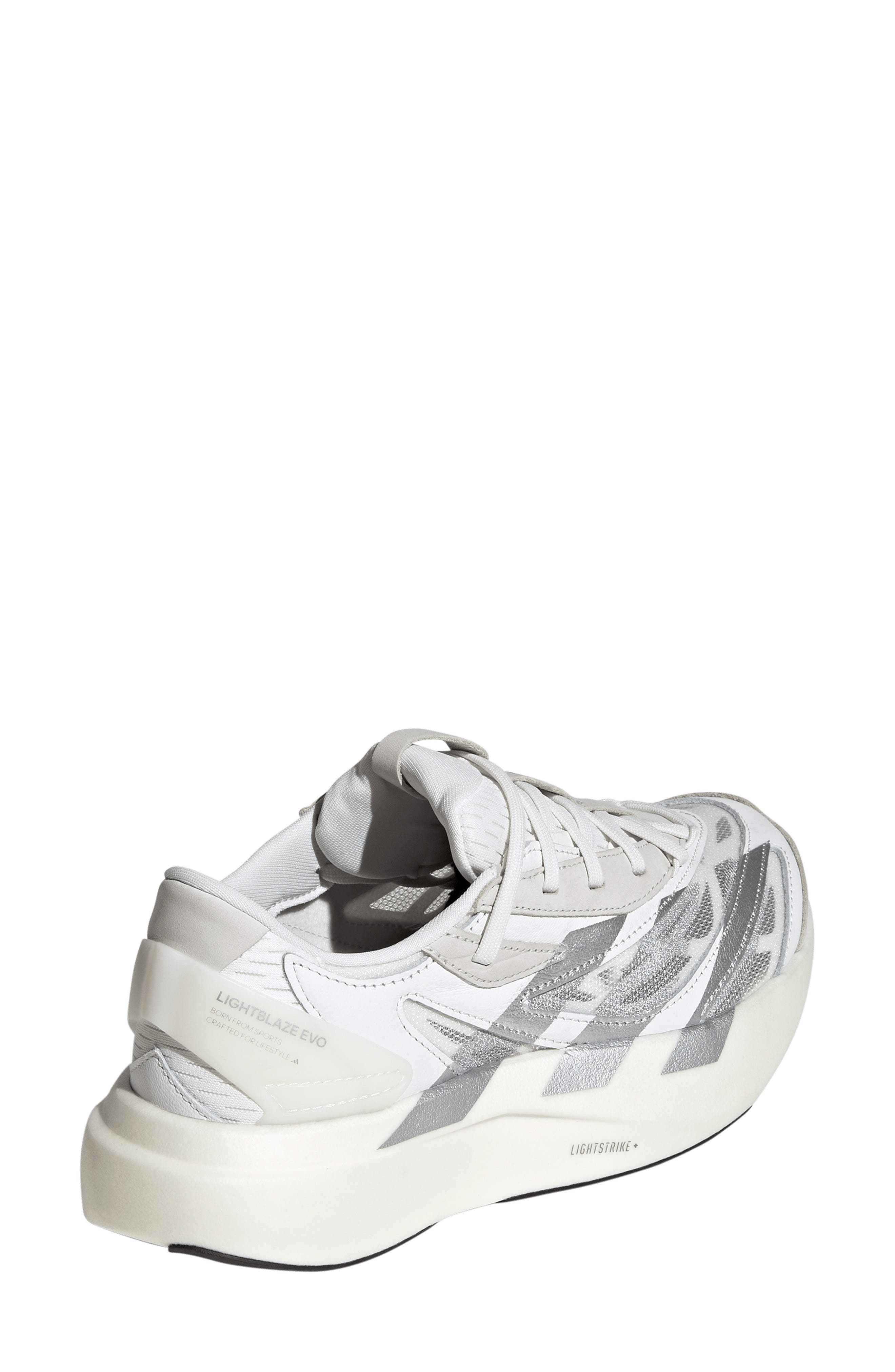 Lightblaze Evo Solid Sneaker, Alternate, color, WHITE/ MATTE SILVER/ BLACK