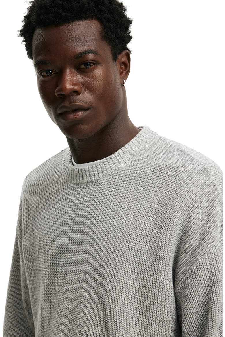 Men's Box Fit Crew Knit, Alternate, color, Grey