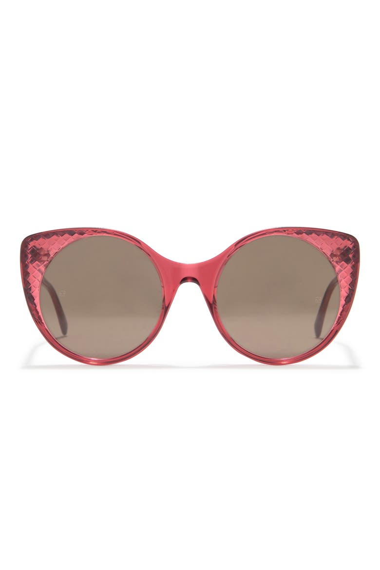 54mm Cat Eye Sunglasses, Main, color, BURGUNDY BURGUNDY BROWN/ BRW