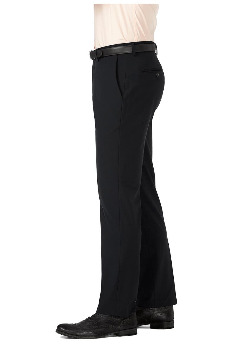 HAGGAR J.M. Haggar 4-Way Stretch Slim Fit Flat Front Dress Pant, Alternate, color, Black