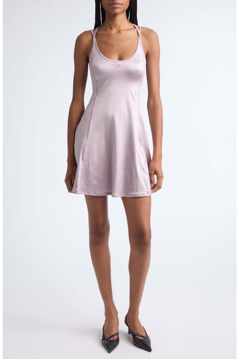 Fluid Double Strap Minidress, Main, color, LAVENDER