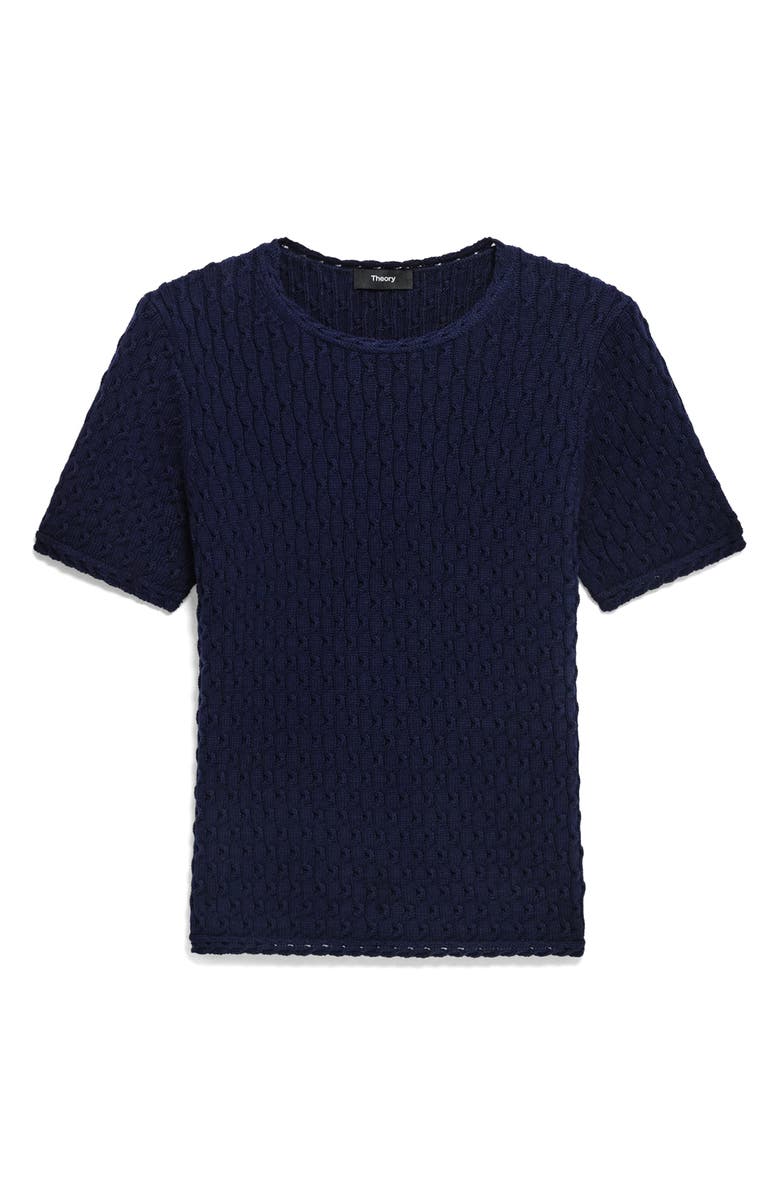 Theory Cable Knit Organic Cotton Top, Alternate, color,