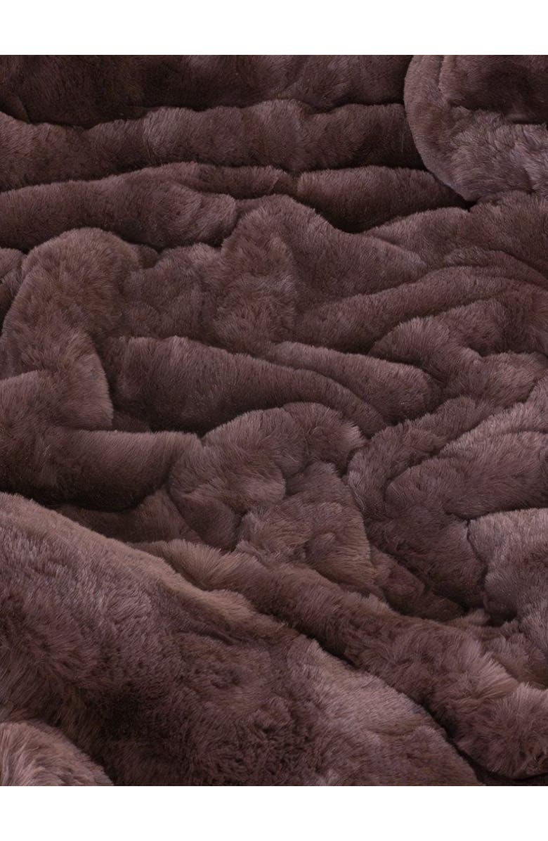 Sea To Me Blankets Heavenly Hermosa Faux Fur Throw Blanket, Alternate, color, Mocha