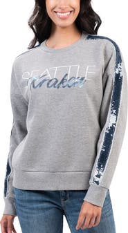 G-III 4HER BY CARL BANKS Women's G-III 4Her by Carl Banks Gray Seattle Kraken Penalty Box Pullover Sweatshirt