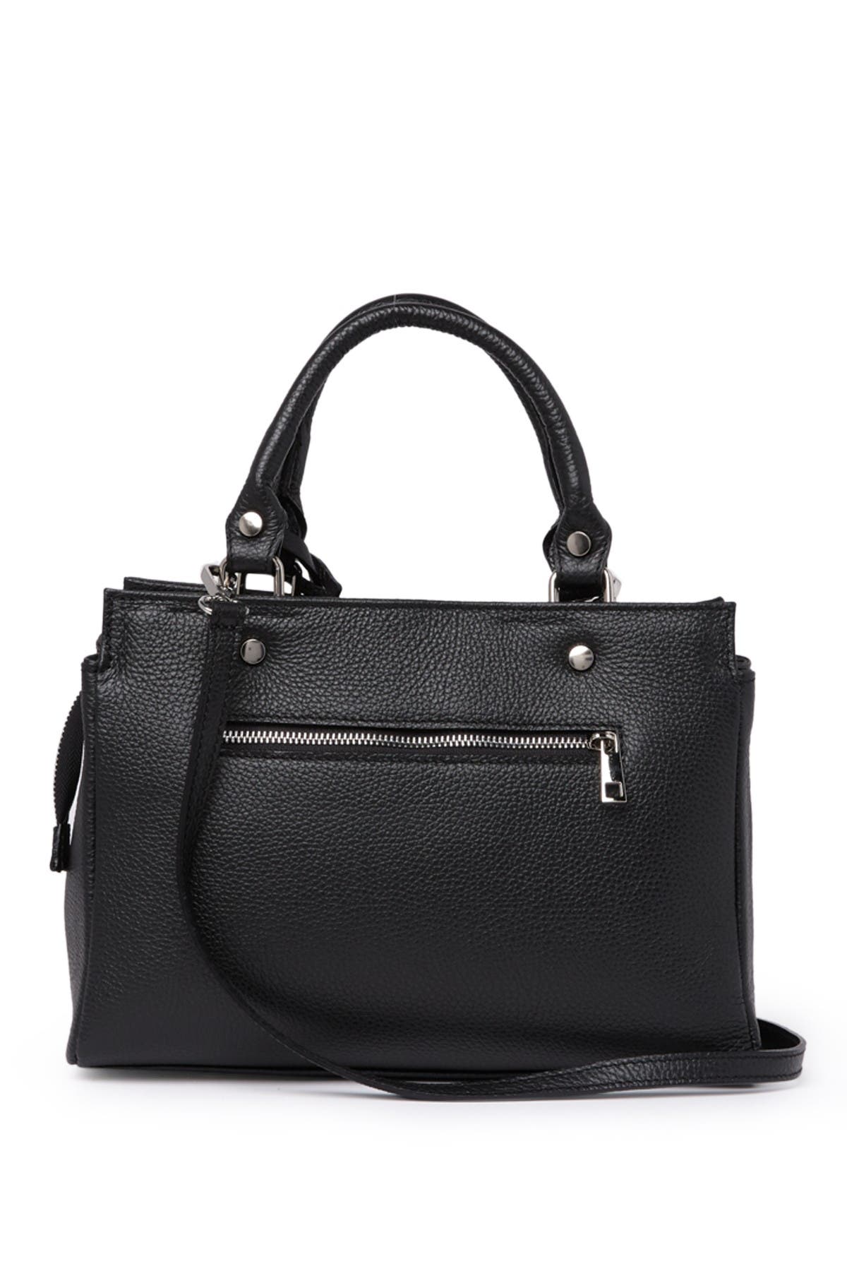 ANNA LUCHINI Pebbled Leather Satchel, Alternate, color, 