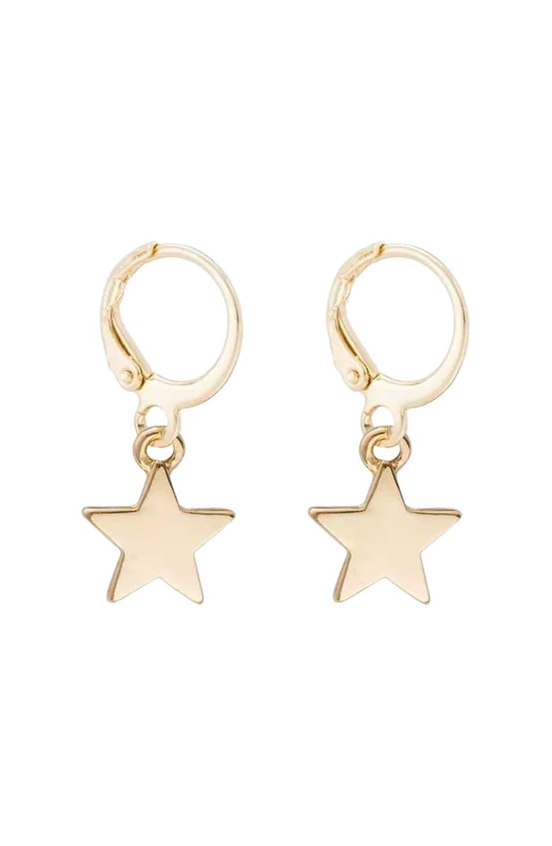 Hollywood Sensation Star Dangle Earrings, Main, color, Gold