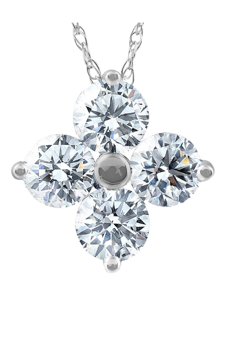 Bliss Diamond 1 Ct Diamond 4-Stone Pendant 14k Gold EX3 Lab Grown Necklace, Main, color,
