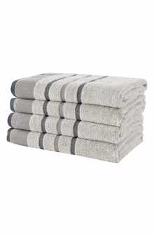 Woven & Weft Luxurious Cotton 4-Pack Decorative Bath Towel Set
