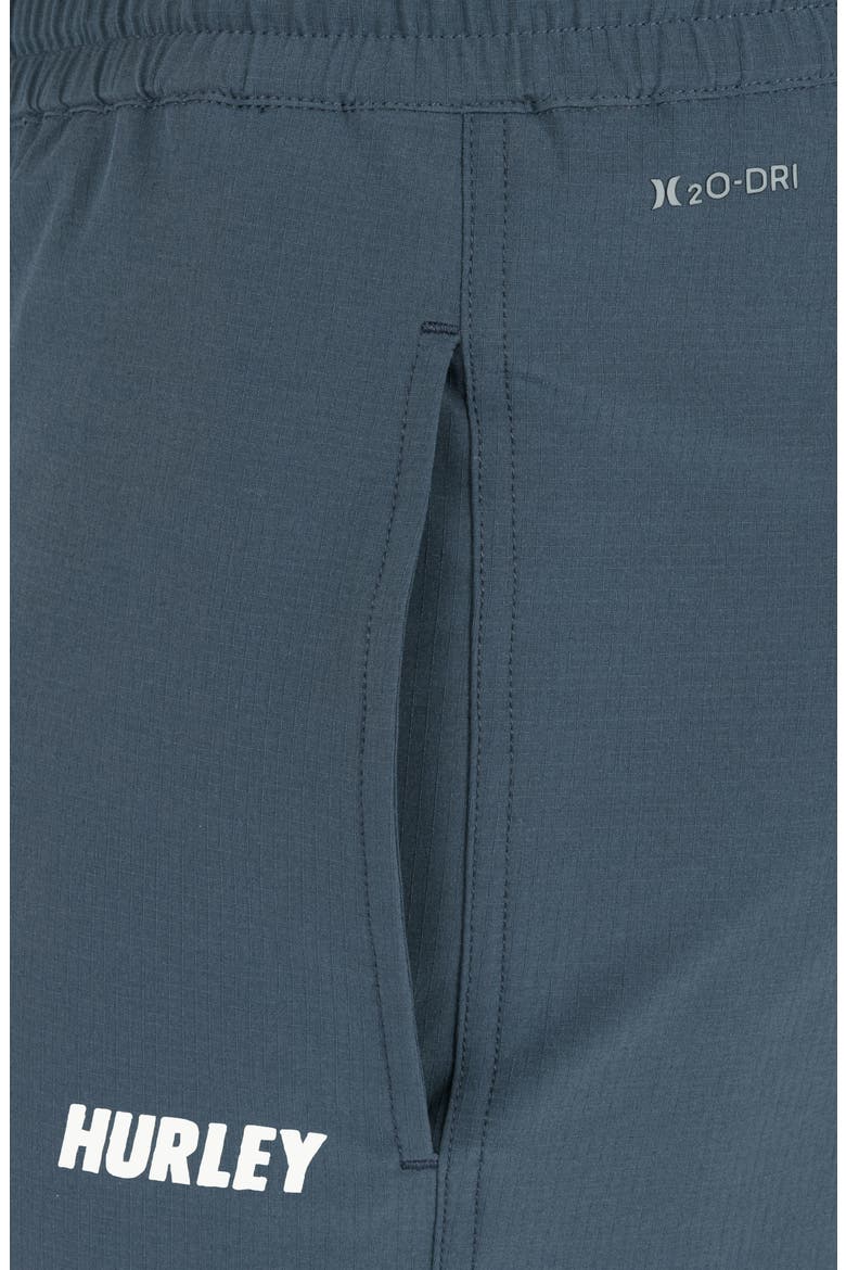 Trek Stretch Drawstring Shorts, Alternate, color, DESTROYER
