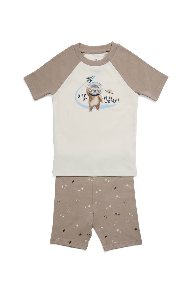 Warmies Sloth Shorties PJ Set, Main, color, Sloth