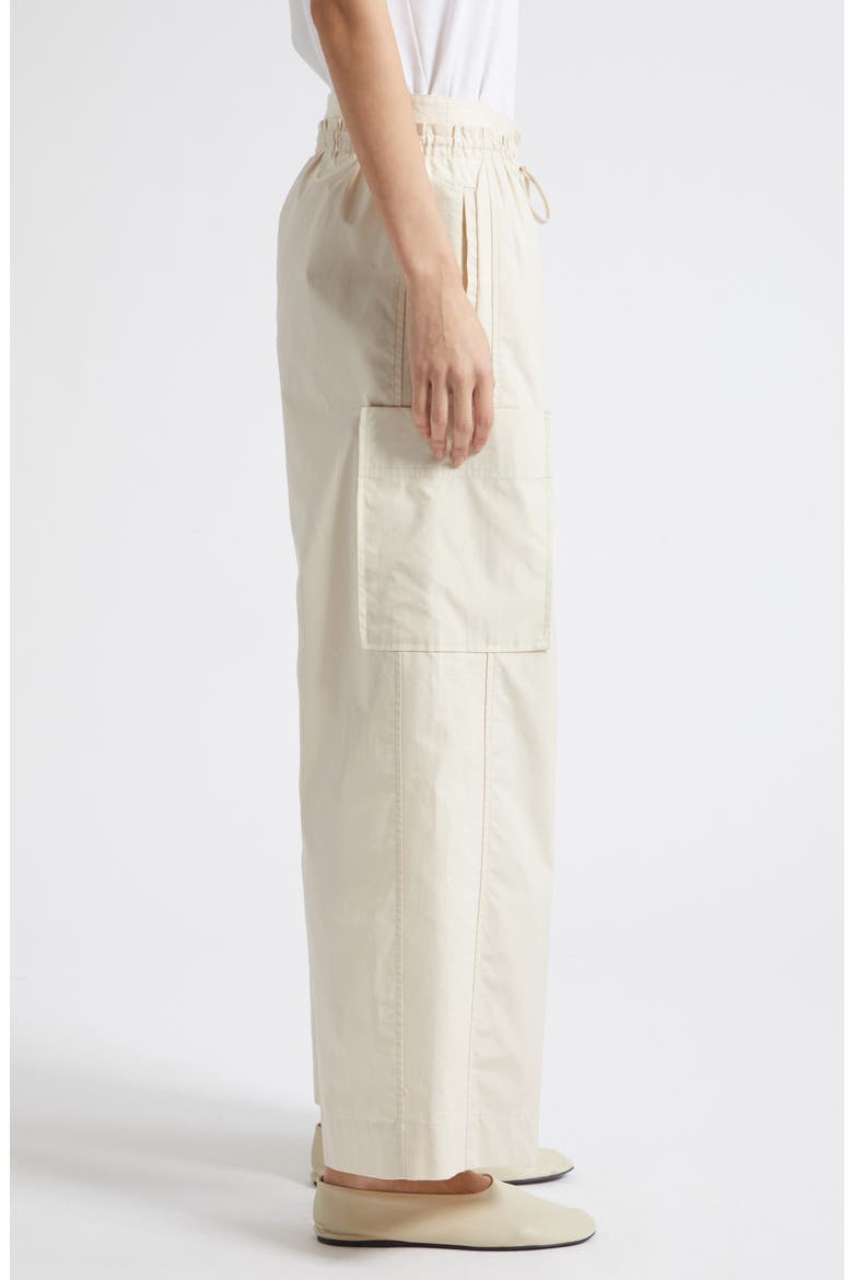 Double Waistband Cotton Poplin Pants, Alternate, color, STONE