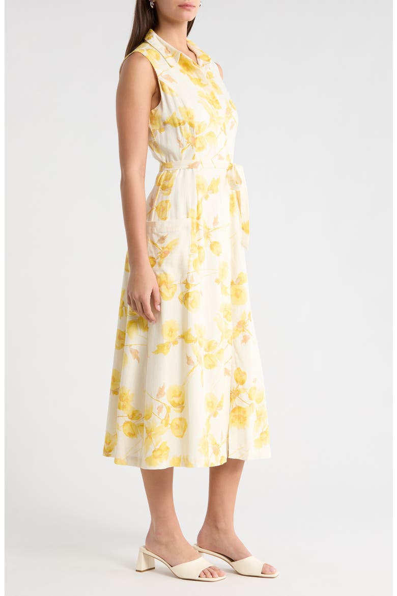 Floral Print Shirtdress, Alternate, color, NEW IVORY