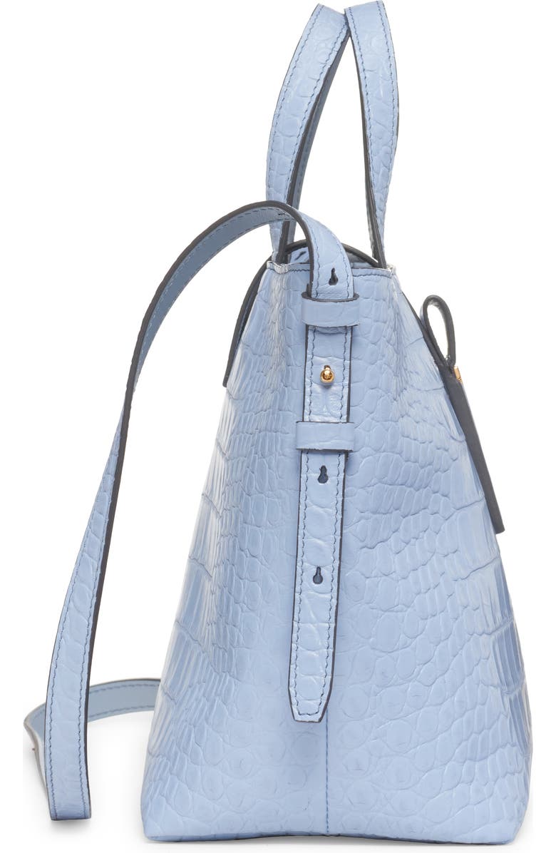 TOM FORD Mini East/West Croc Embossed Leather Tote, Alternate, color,