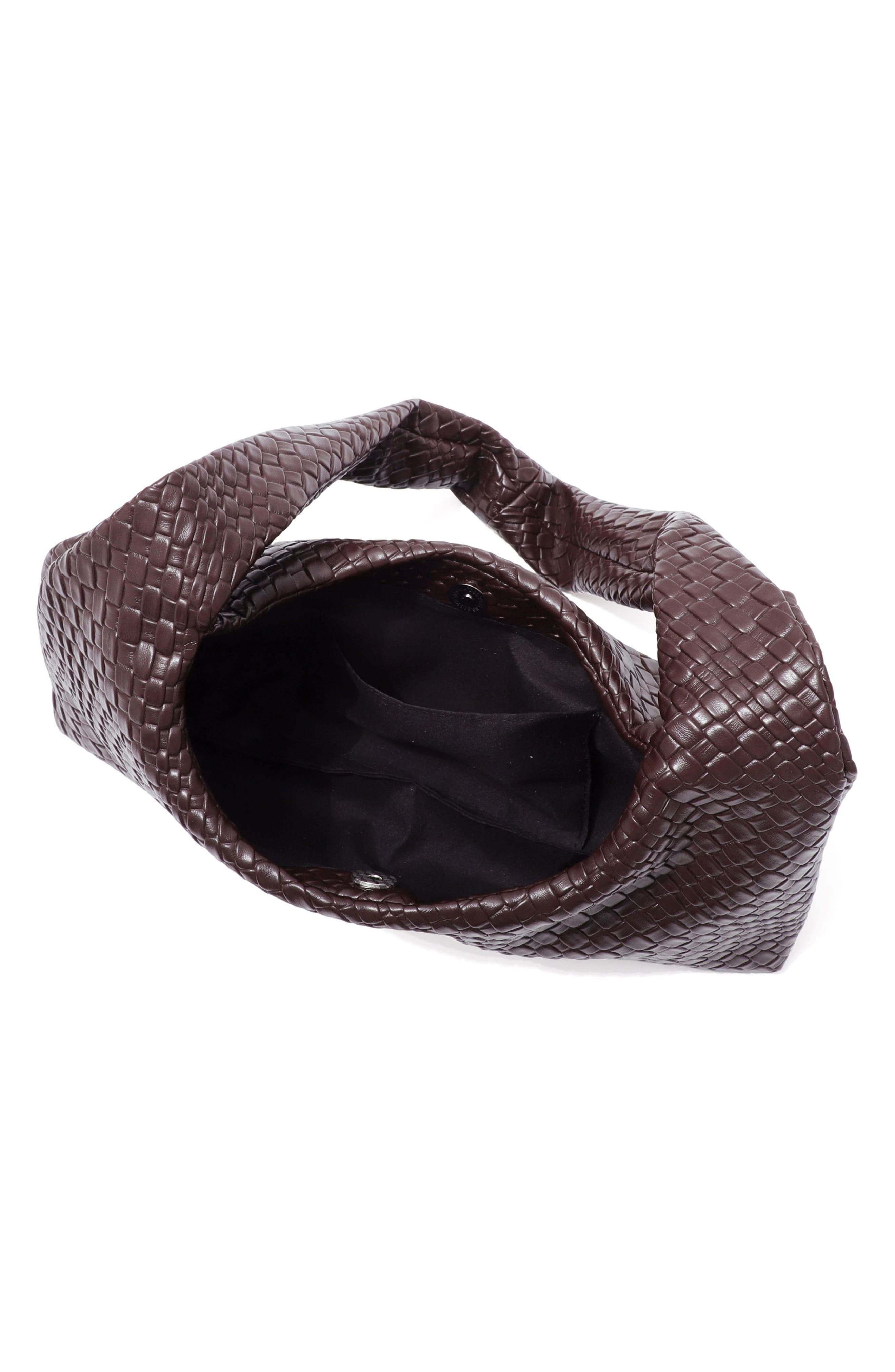 Adornia Woven Hobo Bag, Alternate, color, Brown