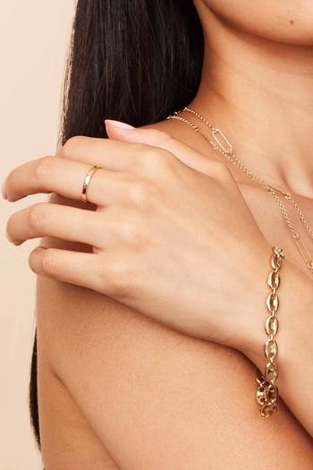 14K Gold Forever Band Stack Ring