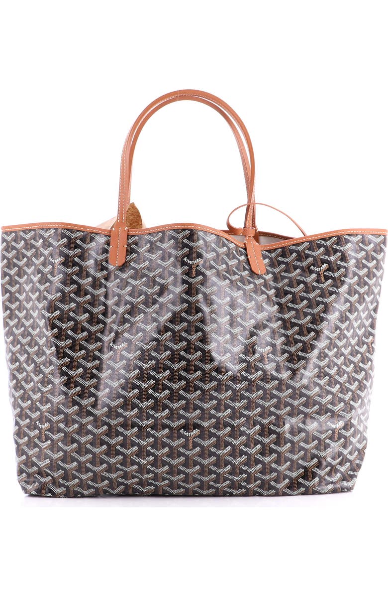 Pre-Owned Goyard Saint Louis Tote Coated Canvas GM, Main, color, Brown