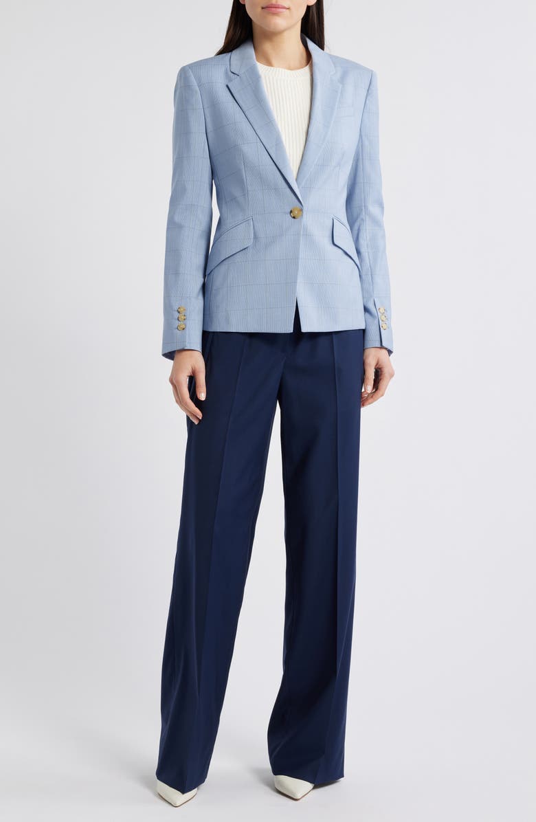 BOSS Jia Windopane Plaid Jacket, Alternate, color,