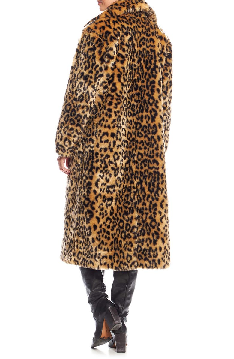 DONNA SALYERS FABULOUS FURS Roam Free Leopard Print Faux Fur Coat, Alternate, color,