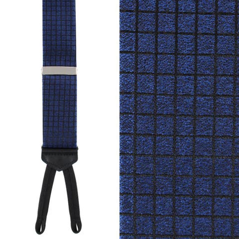 Bradford Neat Square Silk Formal End Suspenders (Braces)