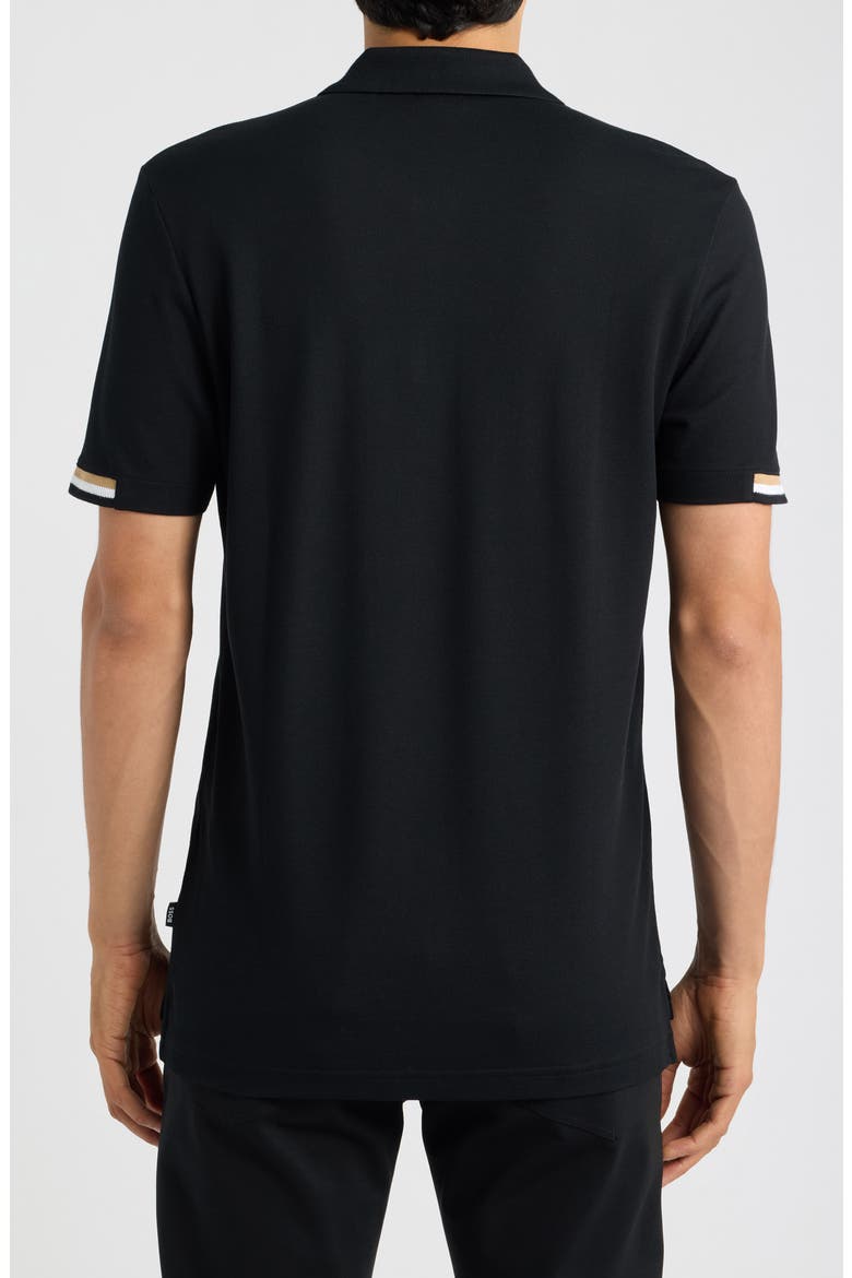 Parlay Solid Cotton Piqué Polo, Alternate, color, BLACK