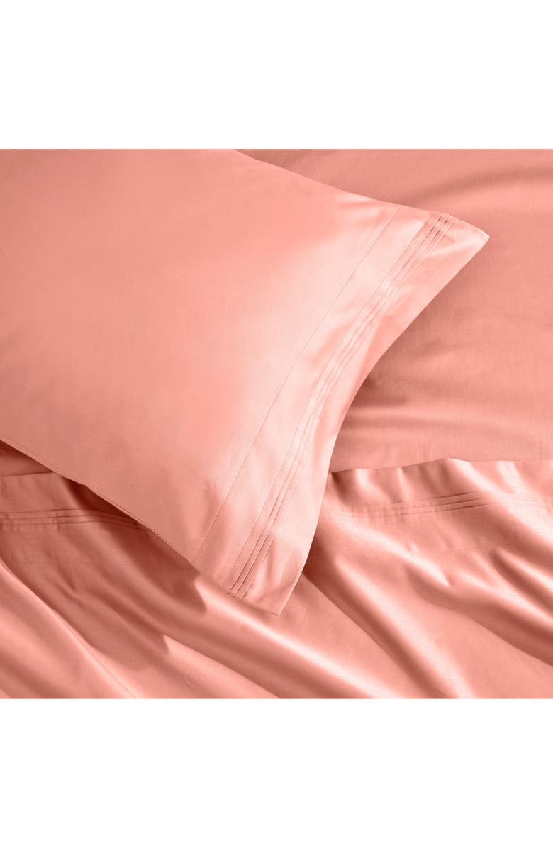 Superior Egyptian Cotton Sateen 1,500 Thread Count Set of 2 Pillowcases, Alternate, color, Dusted Rose