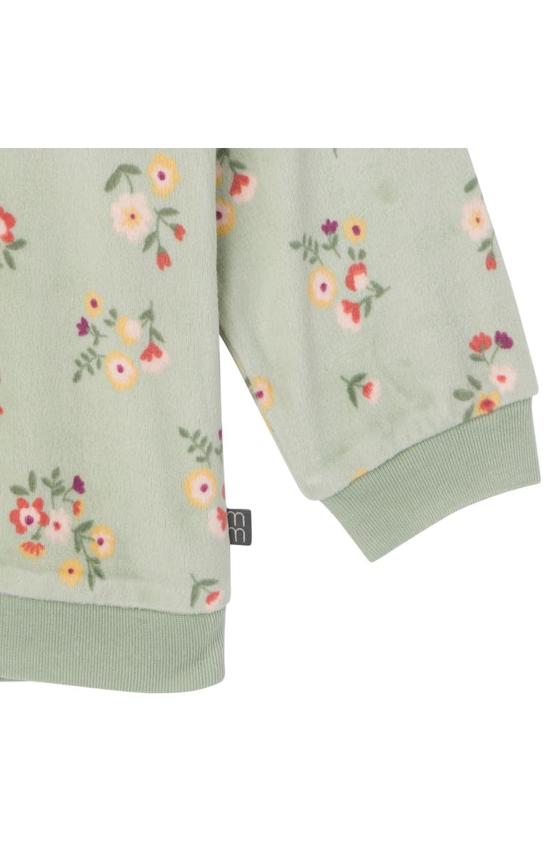 Modern Moments<sup>™</sup> by Gerber Fleece Pajama Top & Pant Set, Alternate, color, Green Flower