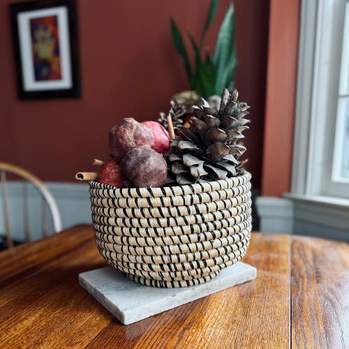 Indego Africa Coiled Raffia Centerpiece Bowl