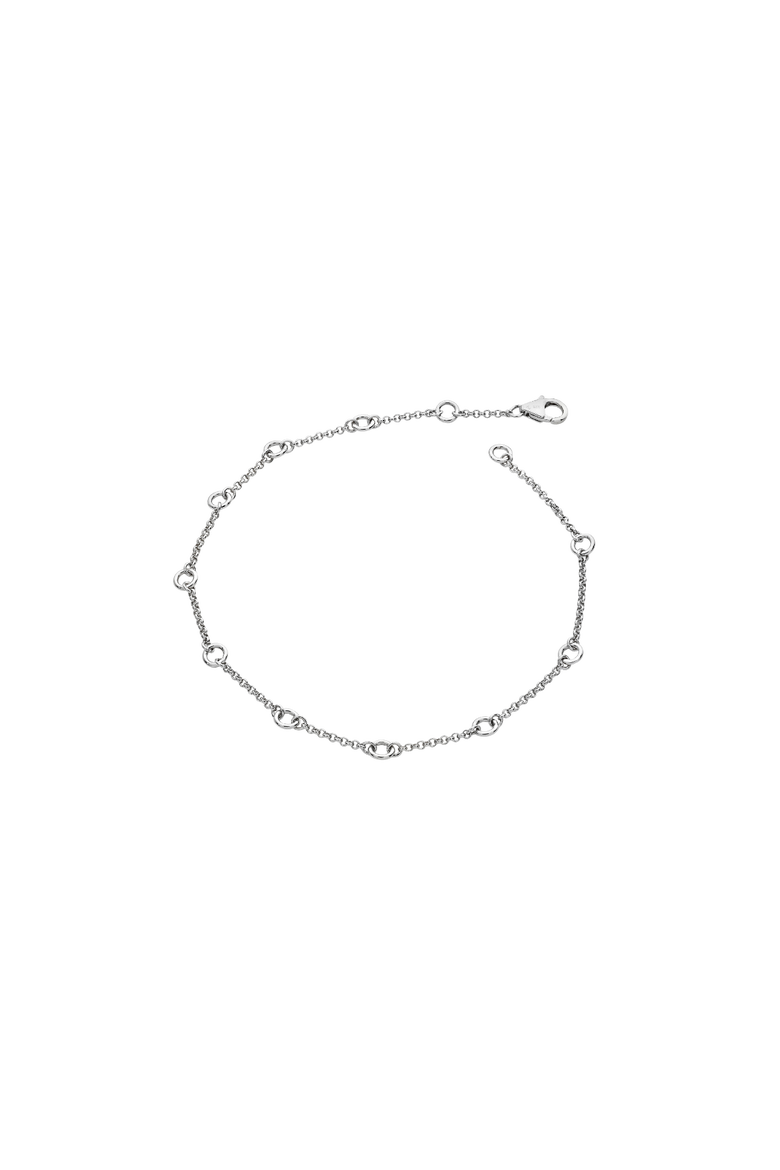 Circle Anklet, Main, color, Sterling Silver