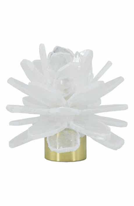 A & B Home Selenite Stone Candleholder