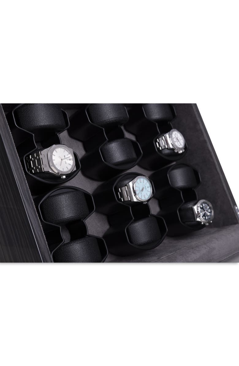 Bey-Berk Cosmo 12-Watch Winder & Case, Alternate, color, Grey