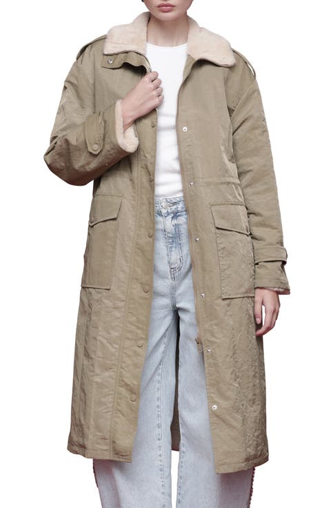 Faux Fur Trim Water Resistant Anorak