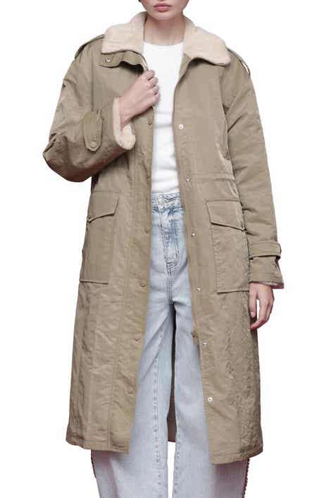 Avec Les Filles Faux Fur Trim Water Resistant Anorak