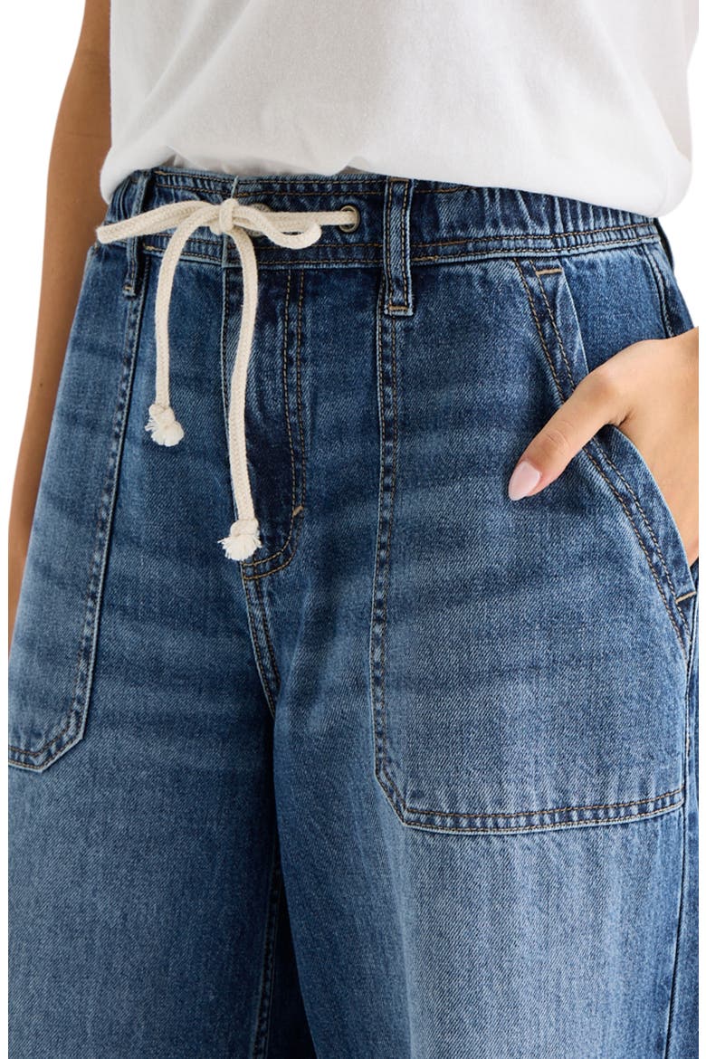 Wide Leg Drawstring Jeans, Alternate, color, SASSAFRAS - CUT