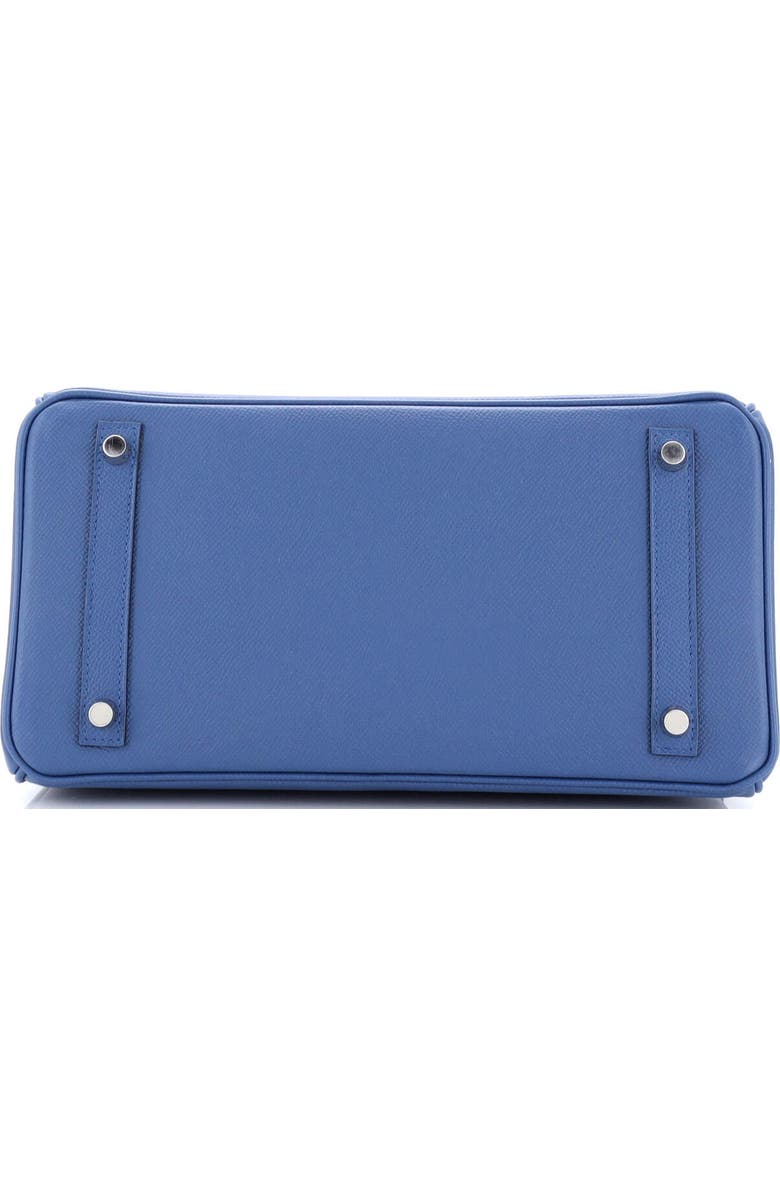 Pre-Owned Hermes Birkin Handbag Blue Epsom with Palladium Hardware 30, Alternate, color, Bleu Brighton