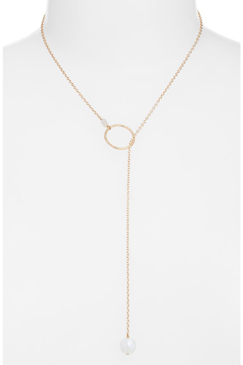 Gwyneth Semiprecious Toggle Necklace, Alternate, color, MOONSTONE/ GOLD FILL