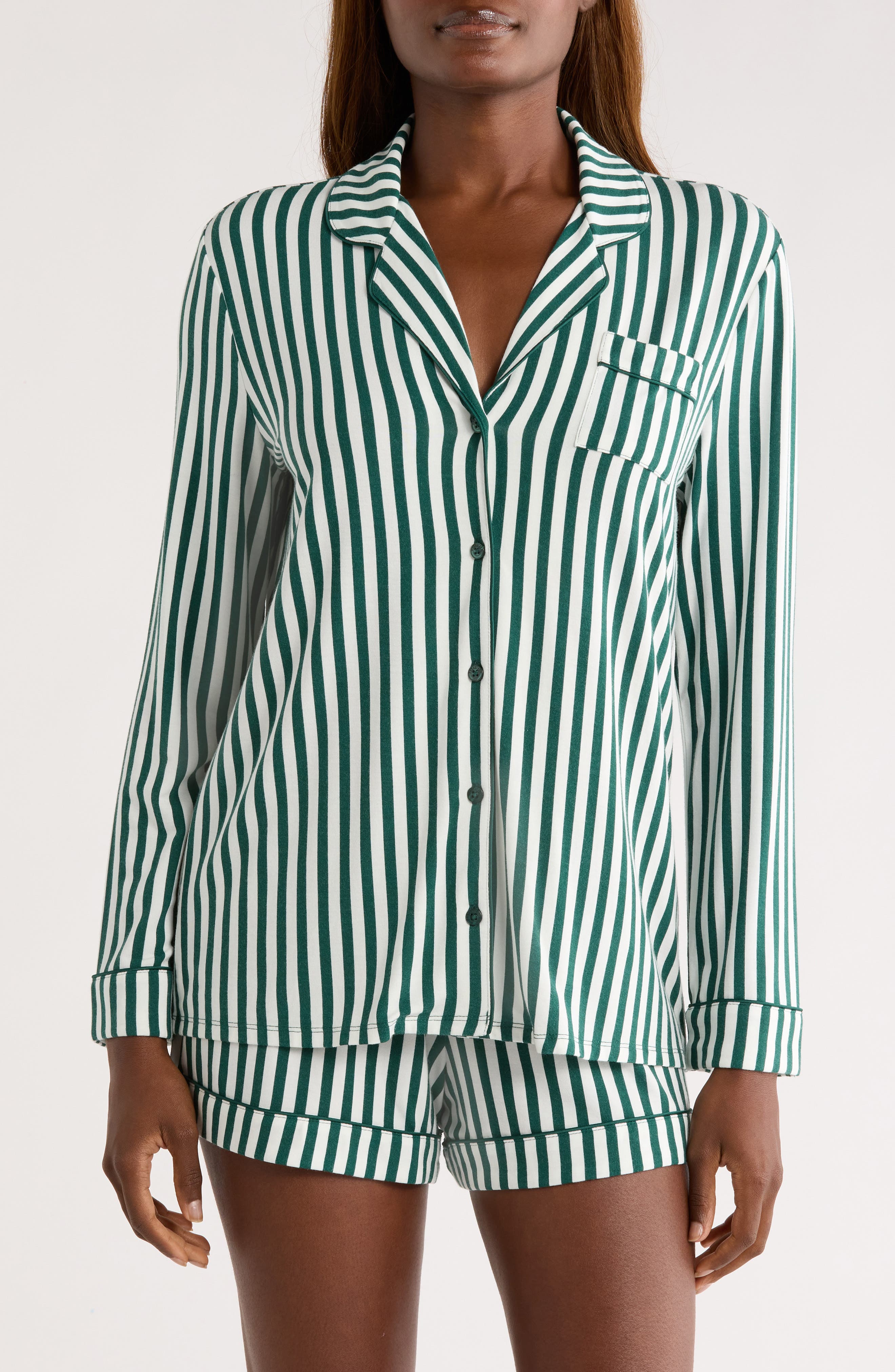 selected GREEN- IVORY SIMPLE STRIPE
