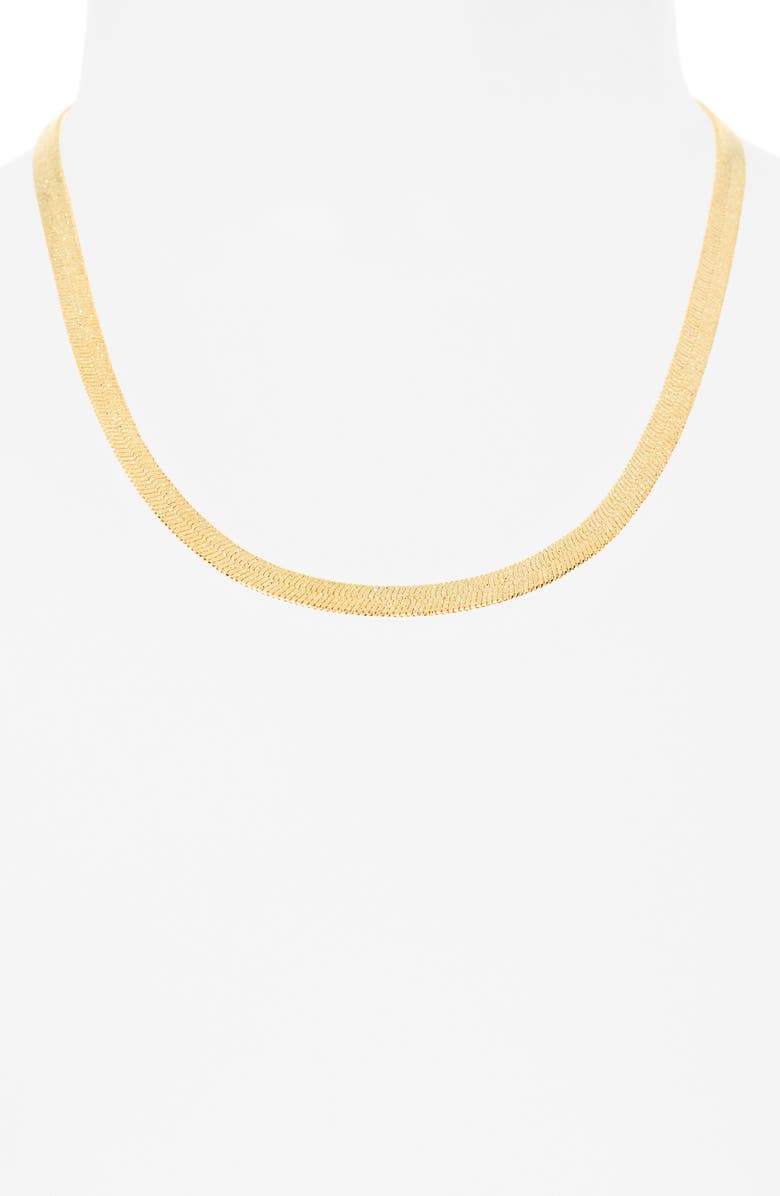 NORDSTROM RACK Shimmer Dust Snake Chain Necklace, Alternate, color, Gold