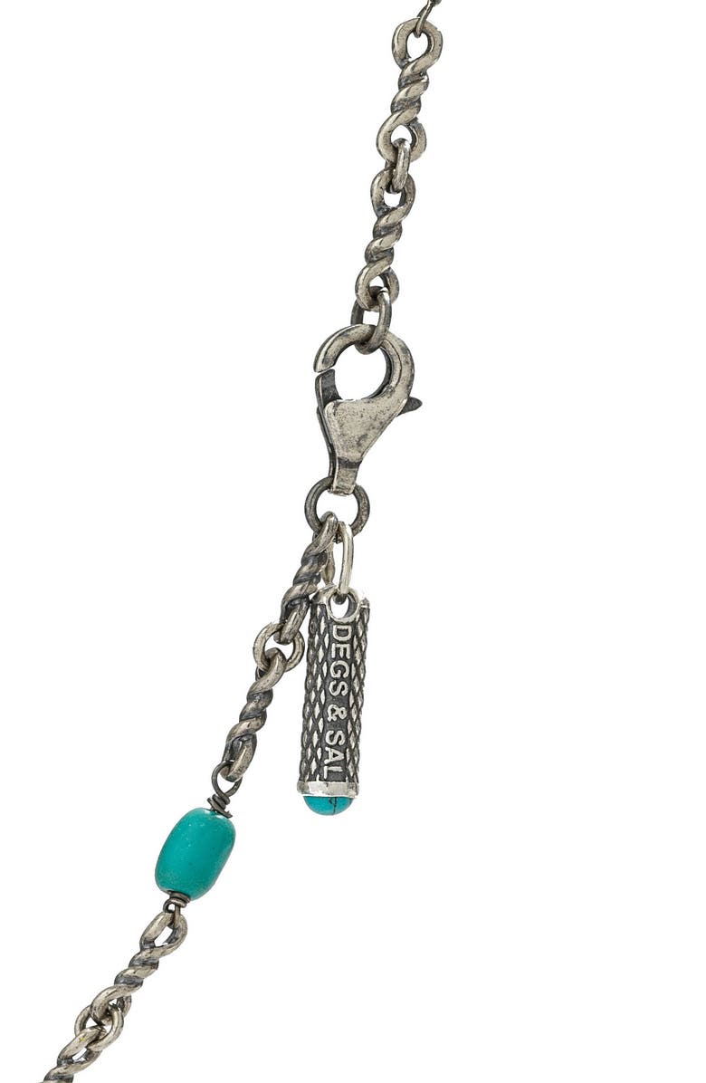 Degs & Sal Men's Turquoise Twisted Cable Chain Necklace, Alternate, color, Turquoise