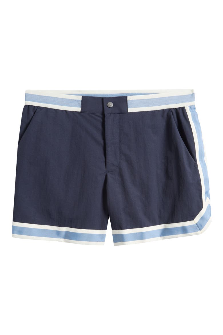Baller Recycled Nylon Swim Trunks, Alternate, color, NAVY- 12
