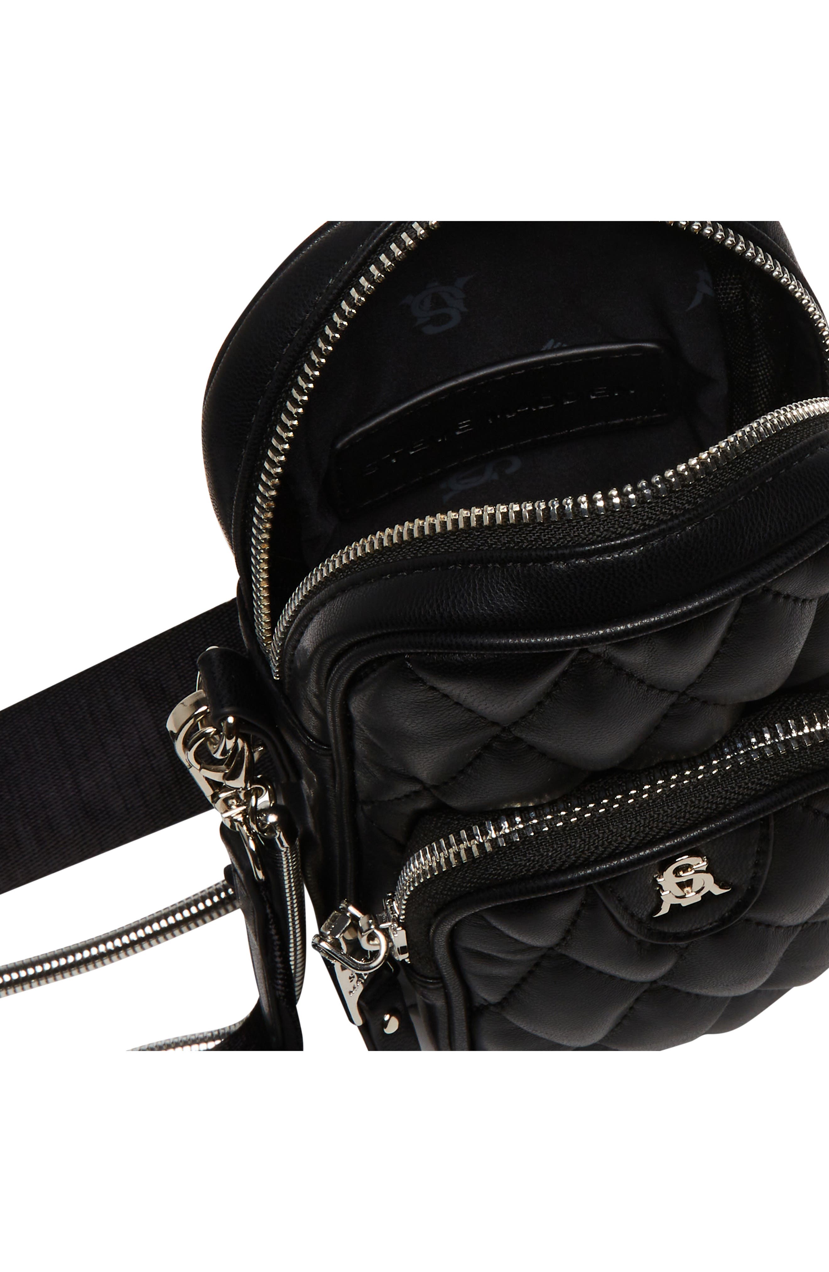 Steve Madden Calling Quilted Faux Leather Crossbody Bag, Alternate, color, 