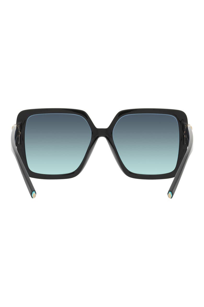 58mm Gradient Square Sunglasses, Alternate, color, BLACK