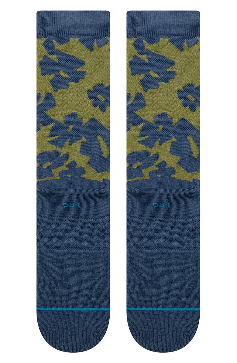 Stance Stomped Combed Cotton Blend Crew Socks, Alternate, color, Olive