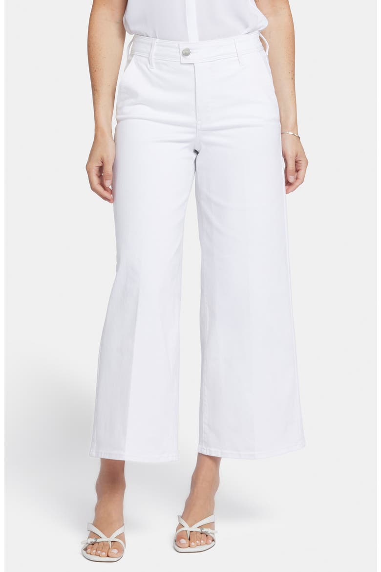 Mona High Waist Ankle Wide Leg Trouser Jeans, Main, color, OPTIC WHITE