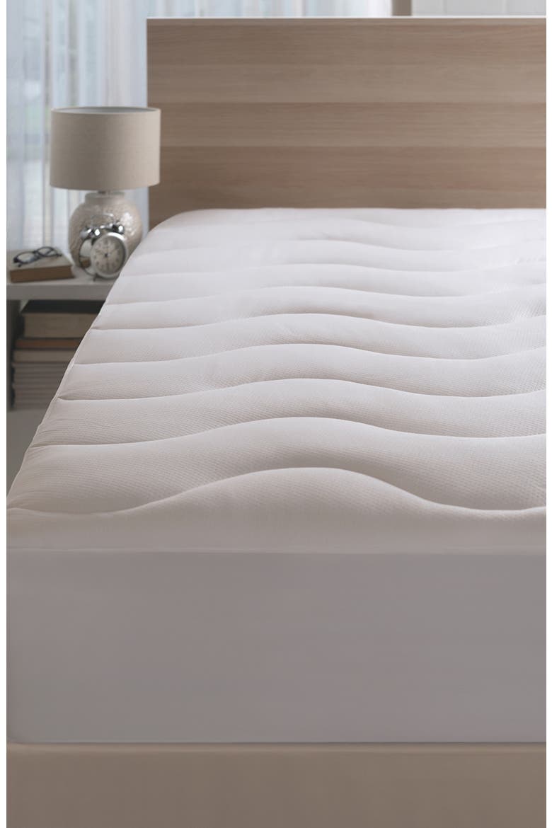 CoolMax® Cooling Mattress Pad, Main, color, WHITE