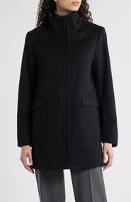 Fleurette Zoey Stand Collar Wool Car Coat