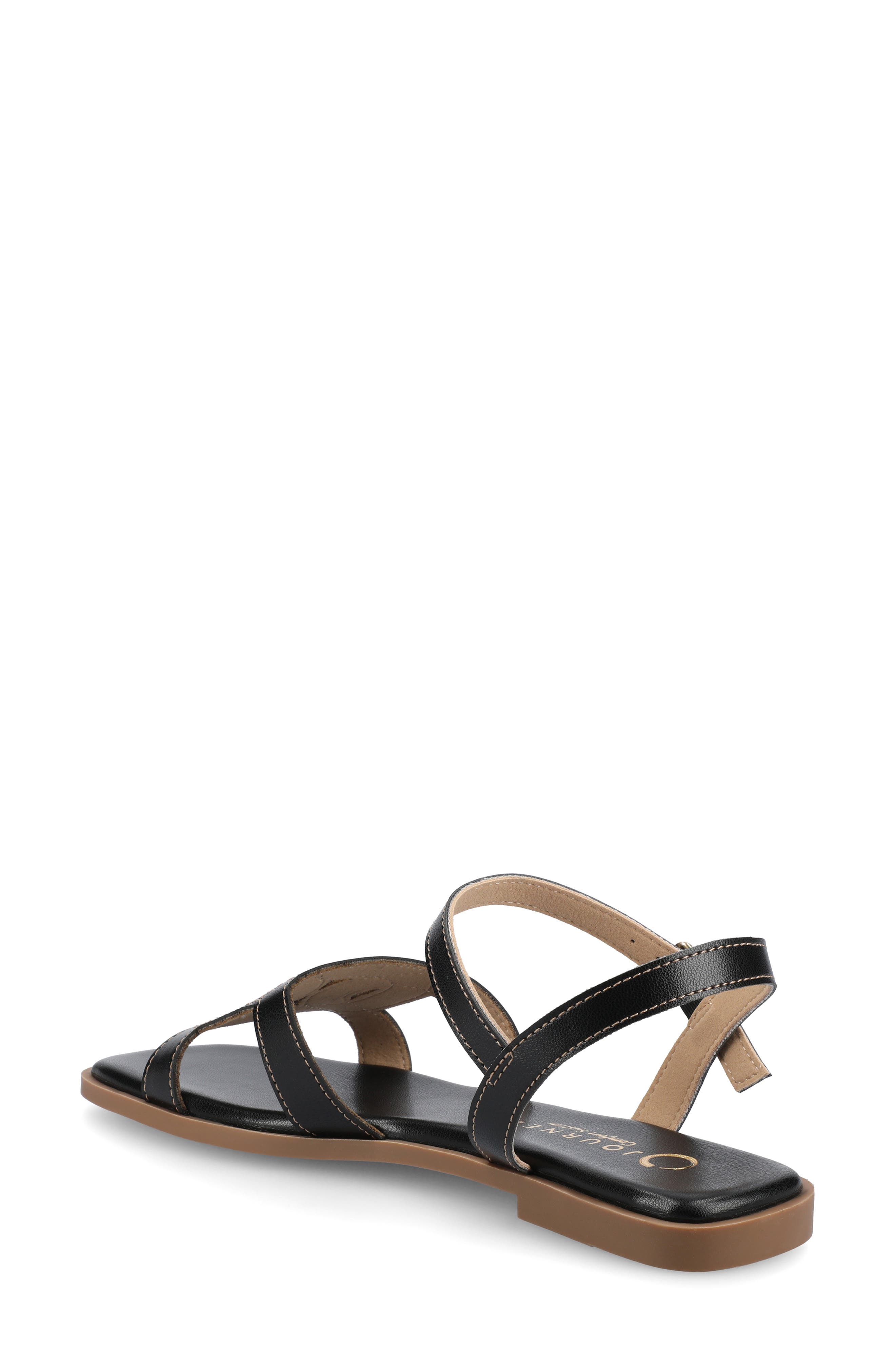 Journee Collection Bridey Sandal, Alternate, color, Black