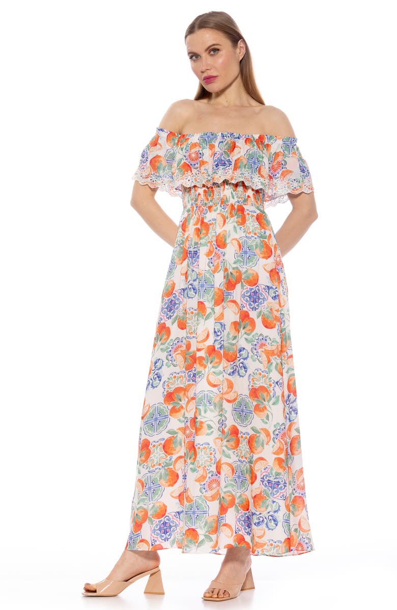 Alexia Admor Katya Off the Shoulder Maxi Dress, Alternate, color, 