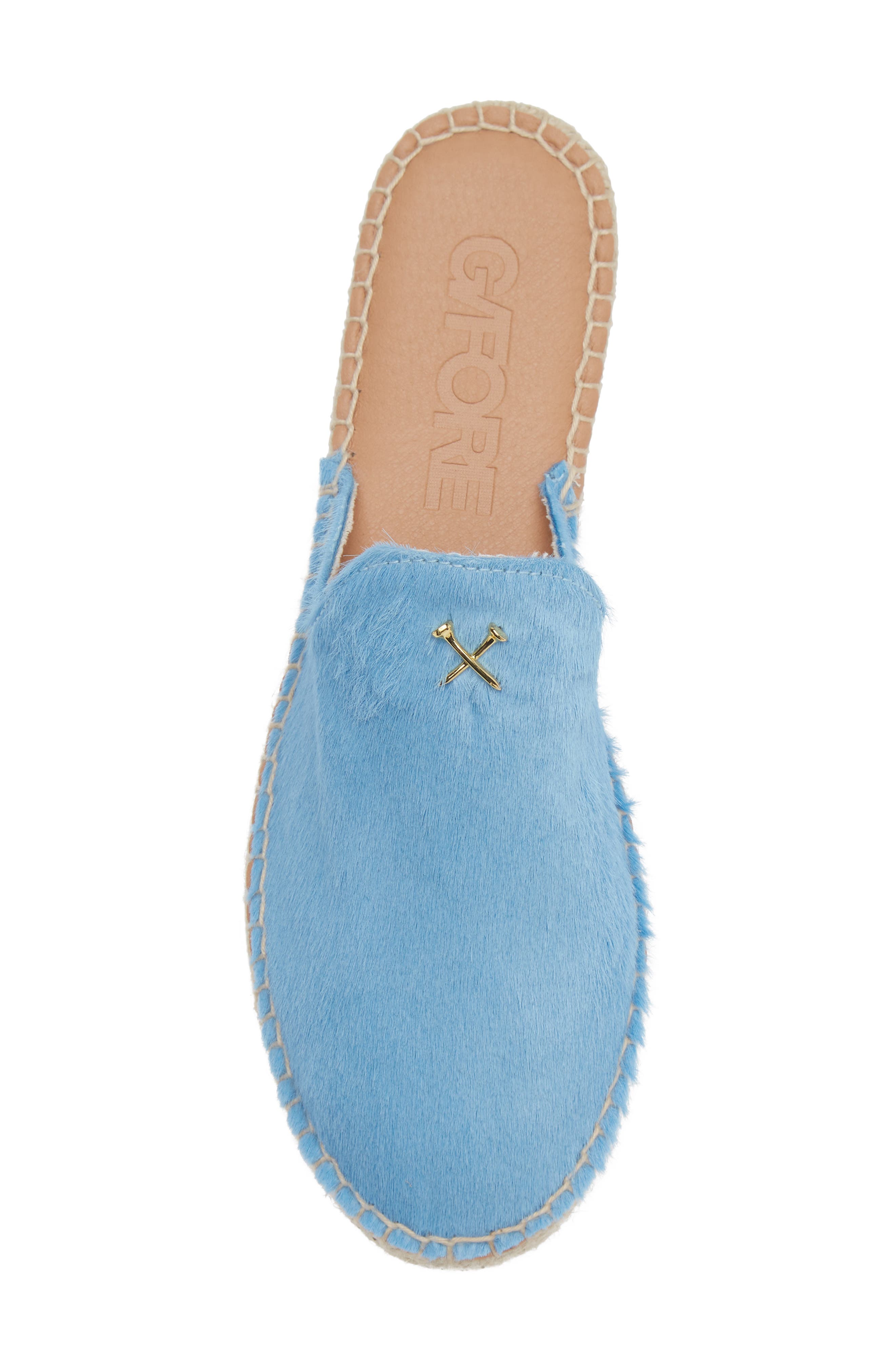 G/FORE Metal Tees Genuine Calf Hair Espadrille Mule, Alternate, color, 