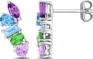 DELMAR Sterling Silver Multi-Shaped Crawler Earrings