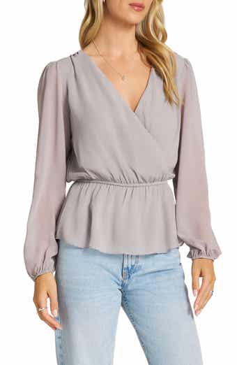 Long Sleeved Peplum Top